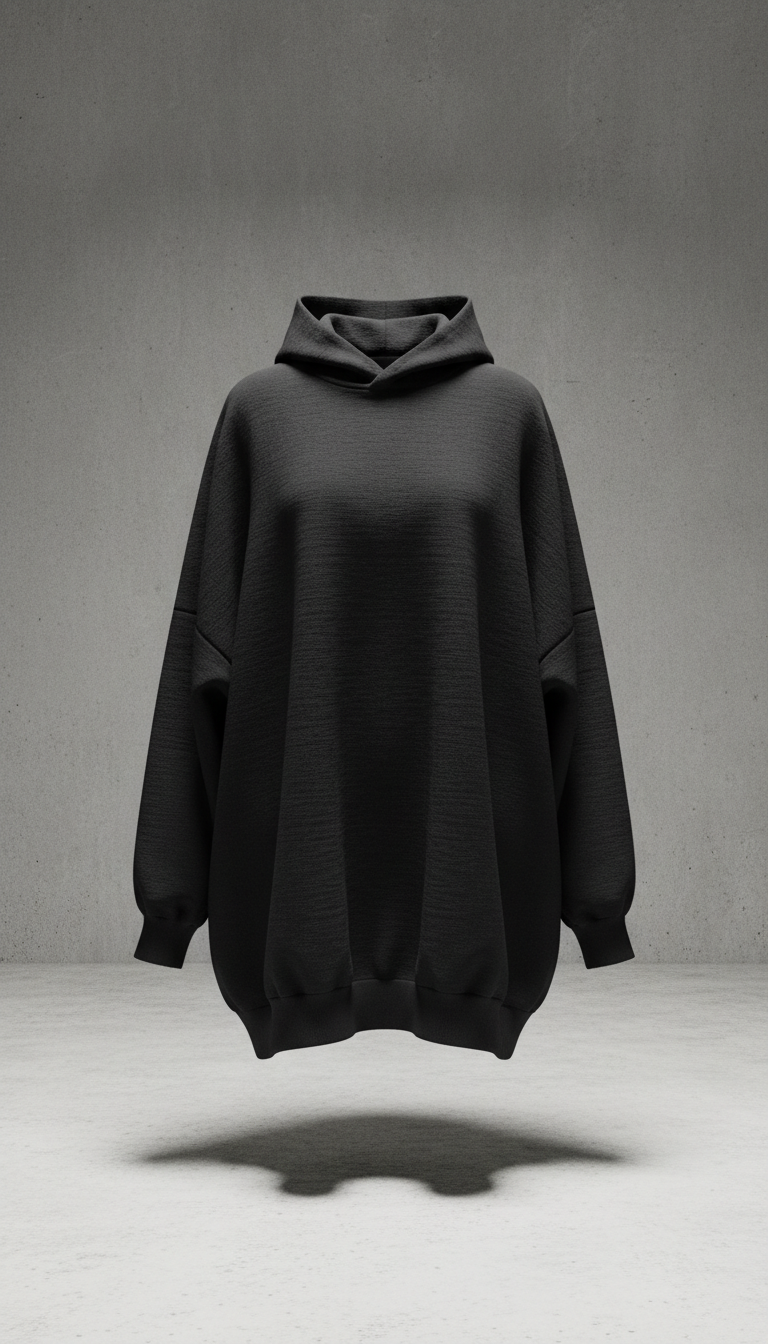 Oversized Concrete Black hoodie