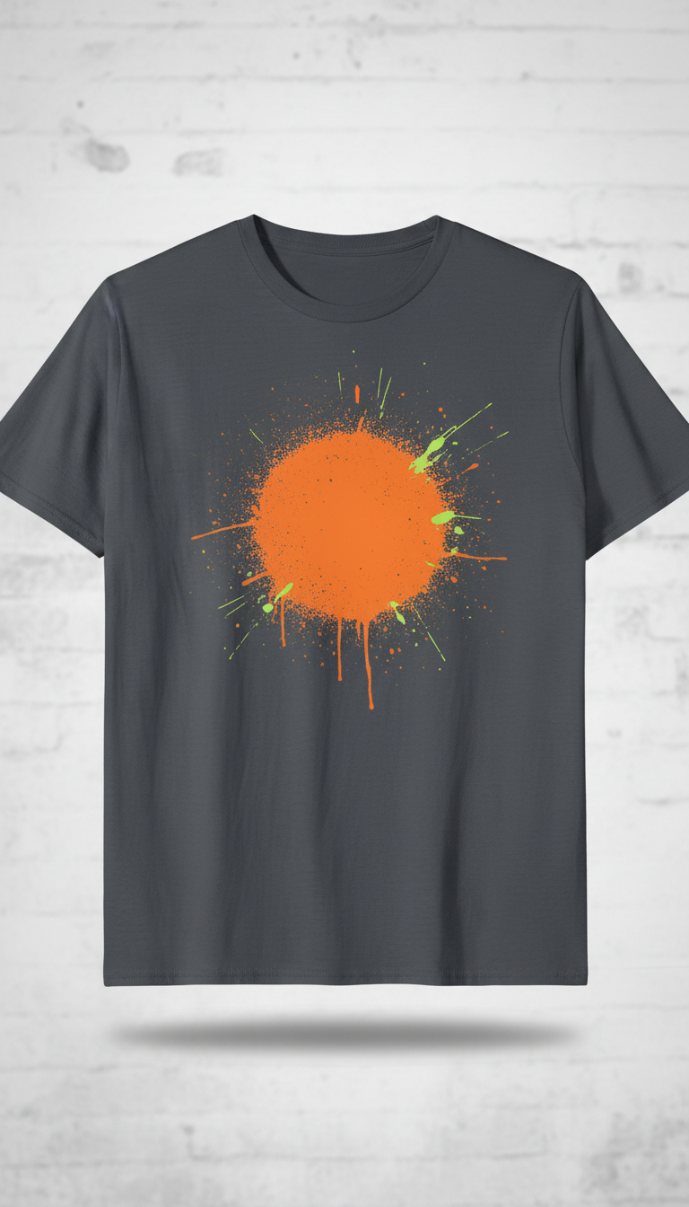 Spray Orange graphic tee